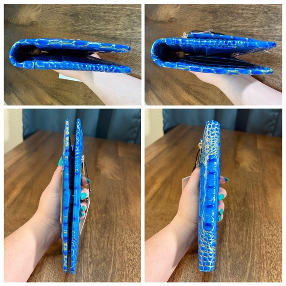 Brahmin NWT Ady - Electric Indigo - Embossed Leather Wallet - Picture 8 of 12